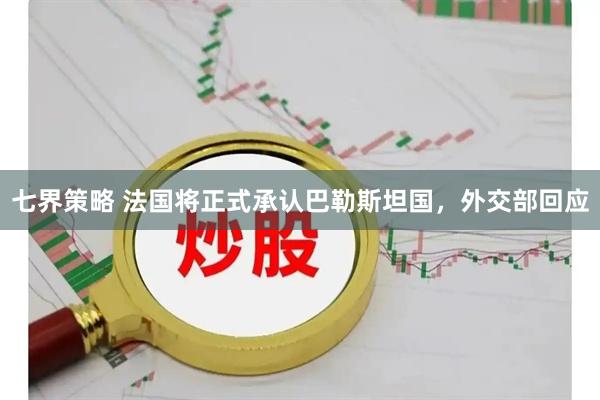 七界策略 法国将正式承认巴勒斯坦国，外交部回应