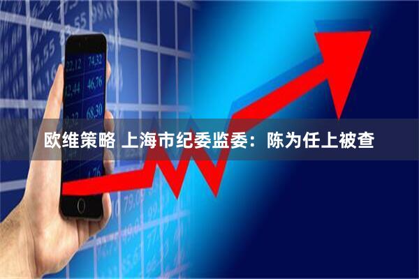 欧维策略 上海市纪委监委：陈为任上被查