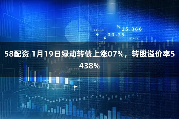 58配资 1月19日绿动转债上涨07%，转股溢价率5438%